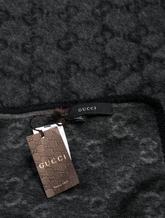 Gucci Angora Blend GG Web Throw Blanket