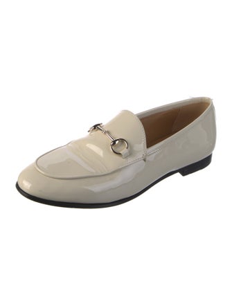 Gucci Web Accent Leather Loafers