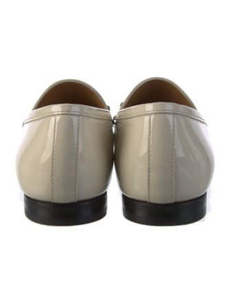 Gucci Web Accent Leather Loafers