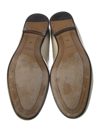 Gucci Web Accent Leather Loafers