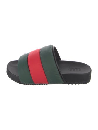 Gucci Web Accent Nylon Slides
