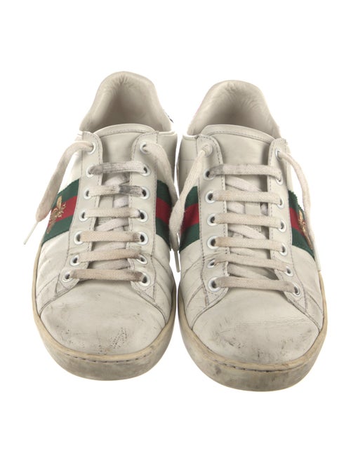 Gucci Web Accent Leather Sneakers