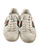 Gucci Web Accent Leather Sneakers