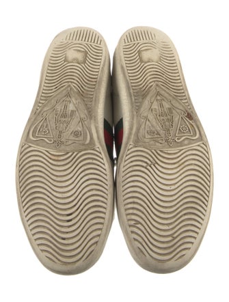 Gucci Web Accent Leather Sneakers