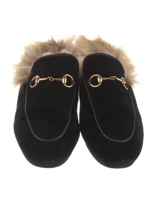 Gucci 1955 Horsebit Accent Velvet Mules