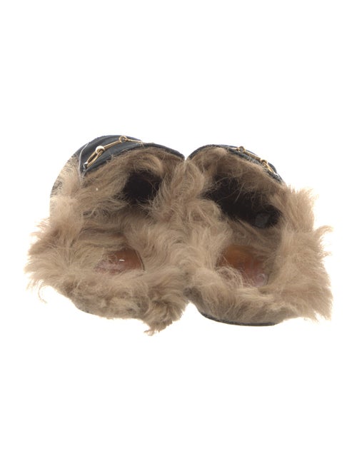 Gucci 1955 Horsebit Accent Velvet Mules