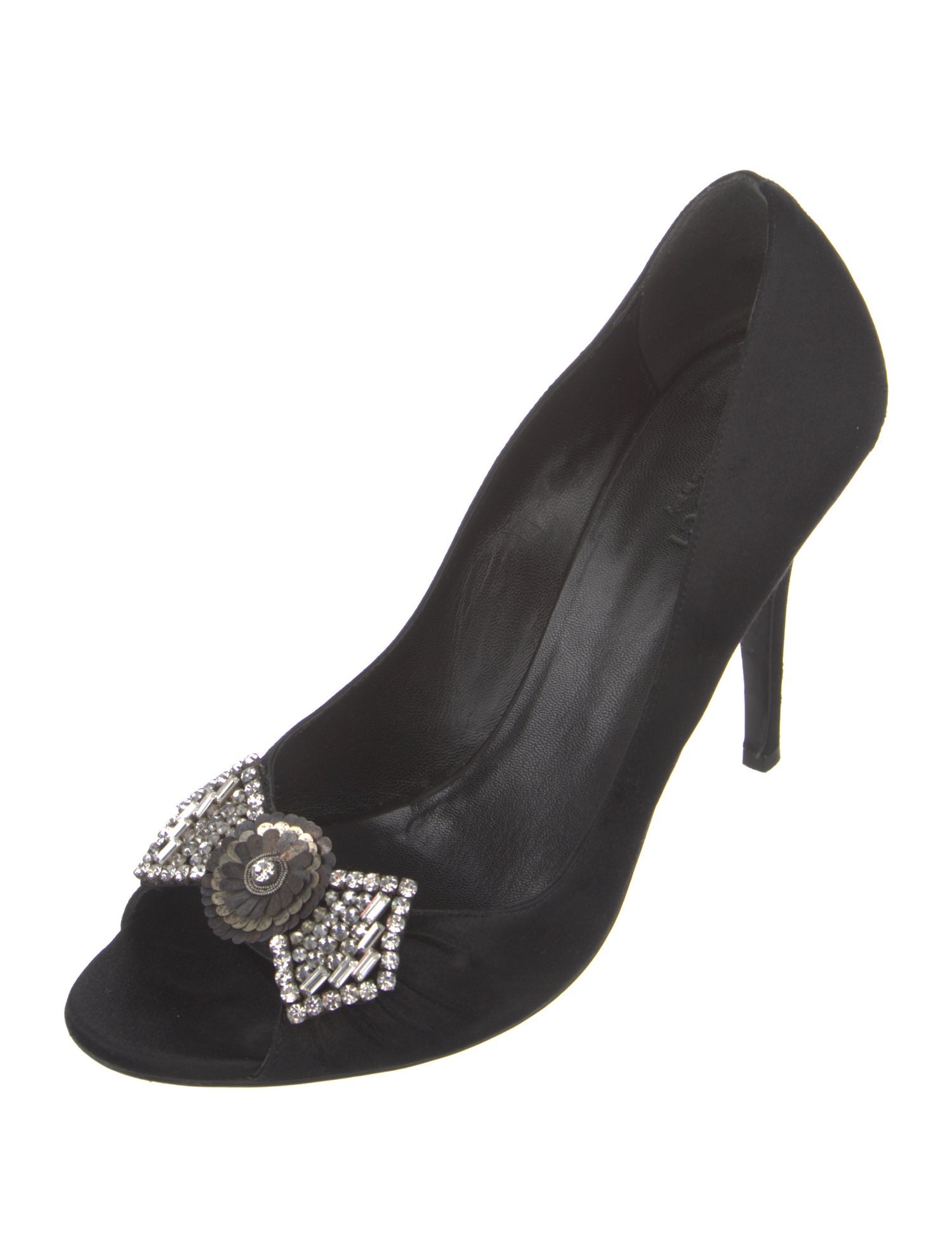 Gucci Satin Floral Print Pumps