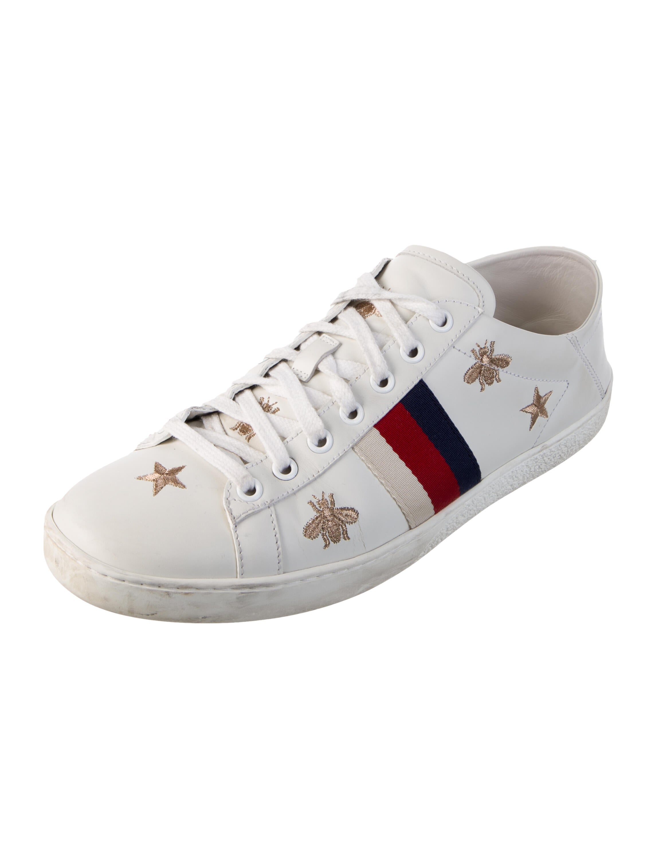 Gucci Sylvie Web Accent Leather Sneakers