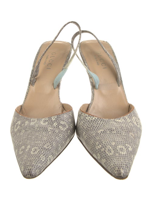 Gucci Lizard Slingback Pumps