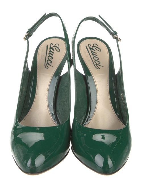 Gucci Patent Leather Slingback Pumps