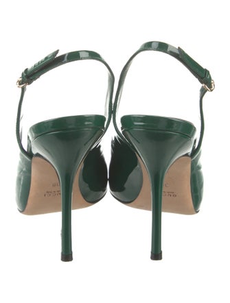 Gucci Patent Leather Slingback Pumps