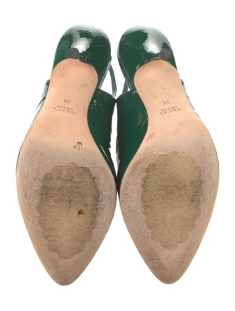 Gucci Patent Leather Slingback Pumps