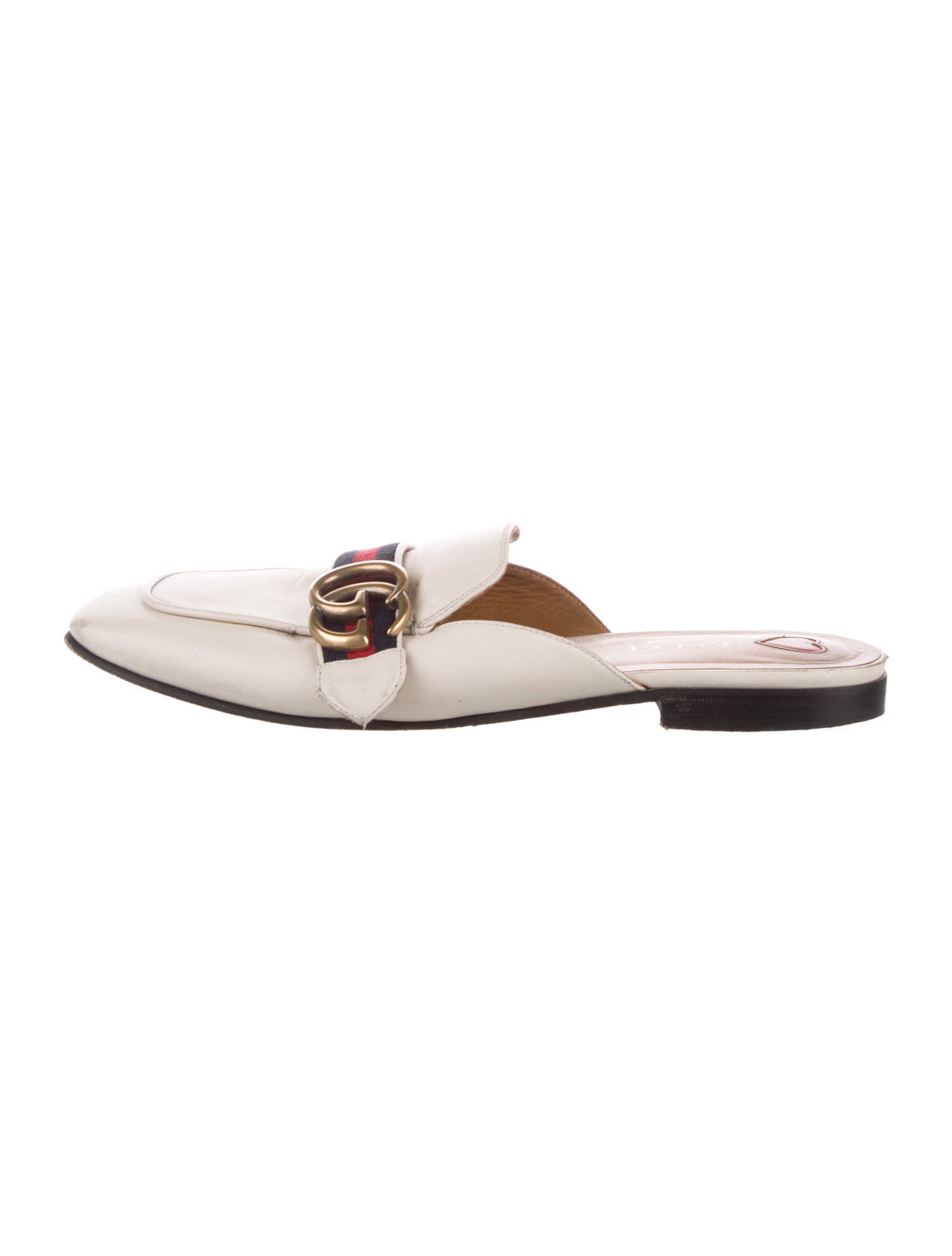 Gucci Web Accent Leather Mules