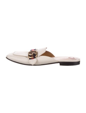 Gucci Web Accent Leather Mules