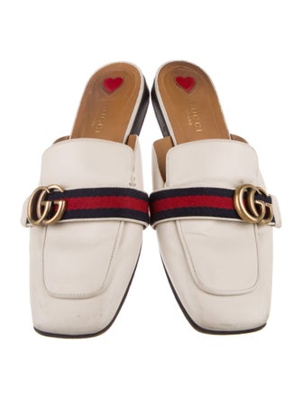 Gucci Web Accent Leather Mules