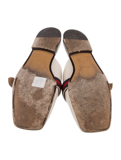 Gucci Web Accent Leather Mules