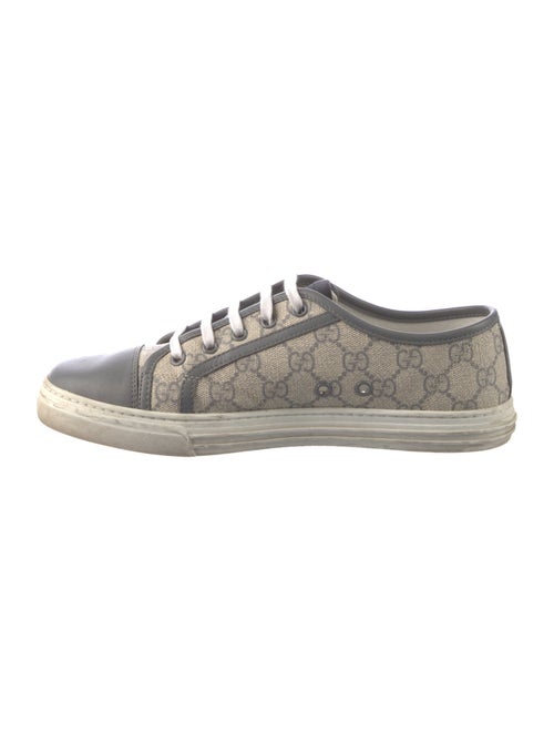Gucci GG Canvas Leather Trim Embellishment Sneakers