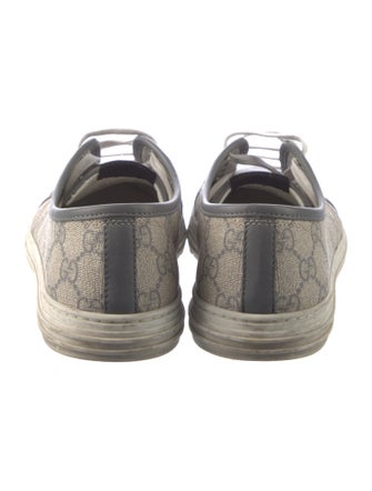 Gucci GG Canvas Leather Trim Embellishment Sneakers