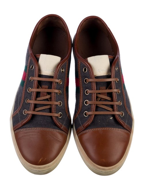 Gucci Web Accent Wool Sneakers