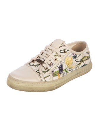 Gucci Flora Print Canvas Sneakers