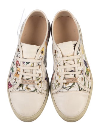 Gucci Flora Print Canvas Sneakers