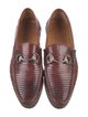 Gucci Horsebit Accent Ostrich Loafers