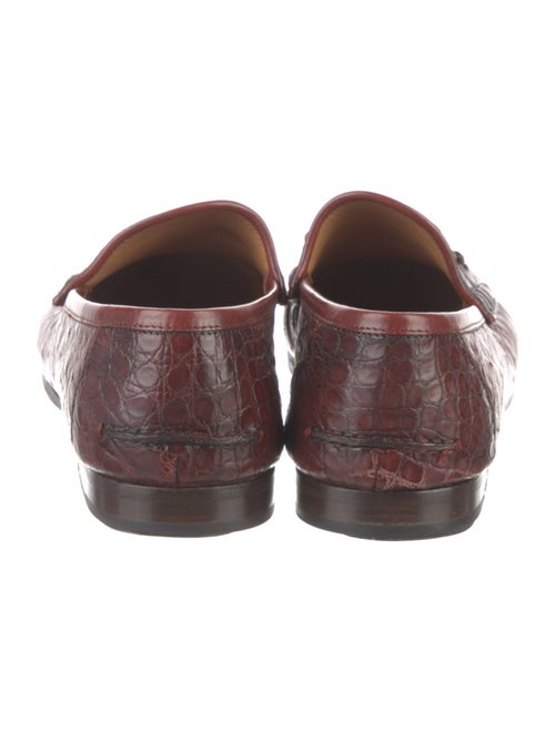 Gucci Horsebit Accent Ostrich Loafers