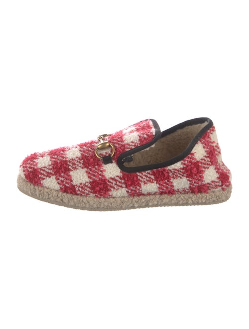 Gucci Horsebit Accent Tweed Pattern Espadrilles