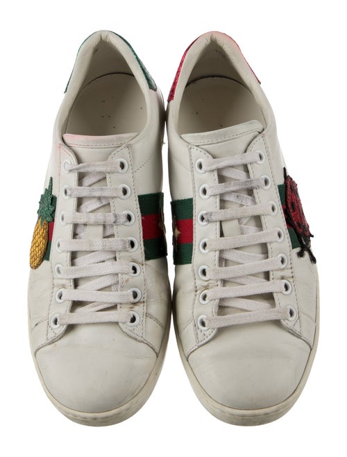 Gucci Web Accent Leather Sneakers