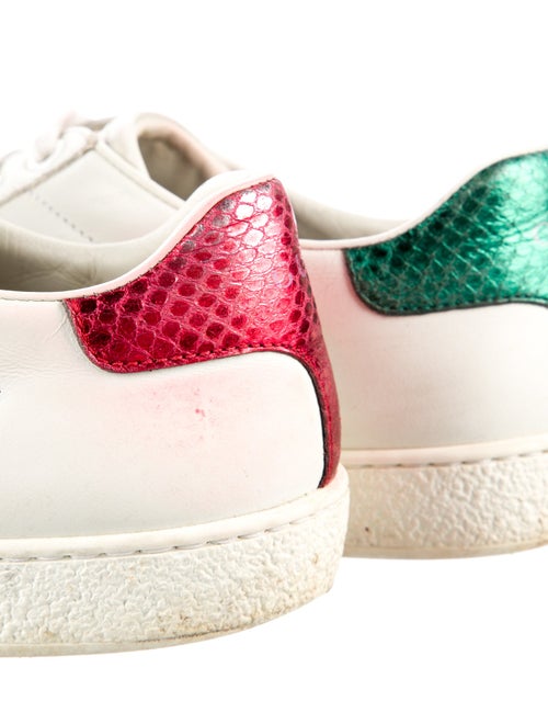 Gucci Web Accent Leather Sneakers