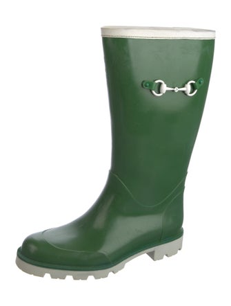 Gucci Horsebit Accent Rubber Rain Boots