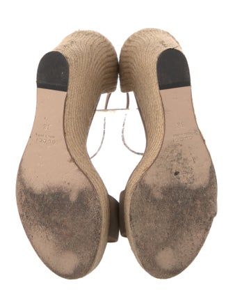 Gucci Horsebit Accent Suede Espadrilles