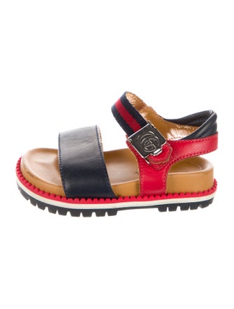 Gucci Toddler Boys' Sylvie Web Print Leather Sandals