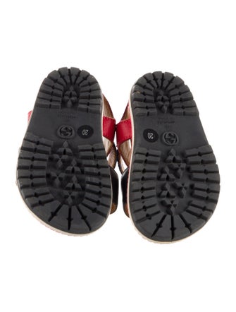 Gucci Toddler Boys' Sylvie Web Print Leather Sandals