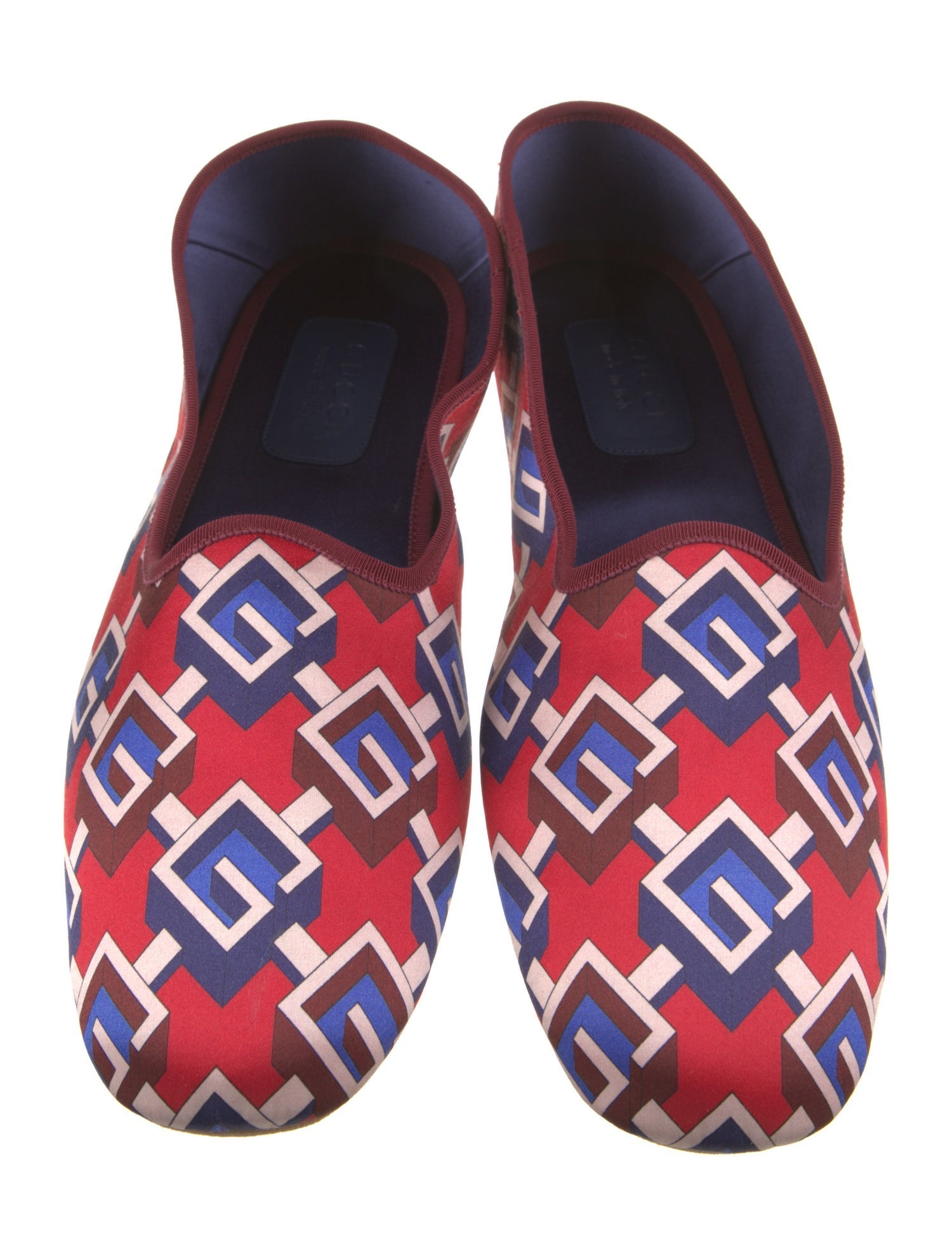 Gucci GG Logo Satin Loafers