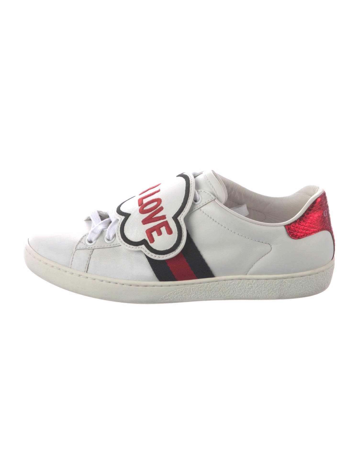 Gucci Sylvie Web Accent Leather Sneakers