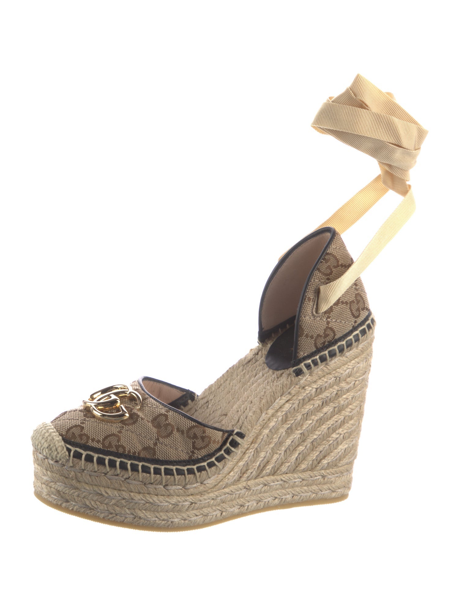 Gucci GG Canvas Canvas Slingback Pumps