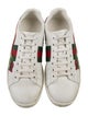Gucci Web Accent Leather Sneakers
