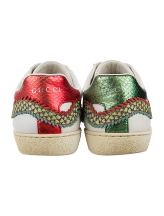 Gucci Web Accent Leather Sneakers