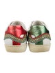 Gucci Web Accent Leather Sneakers