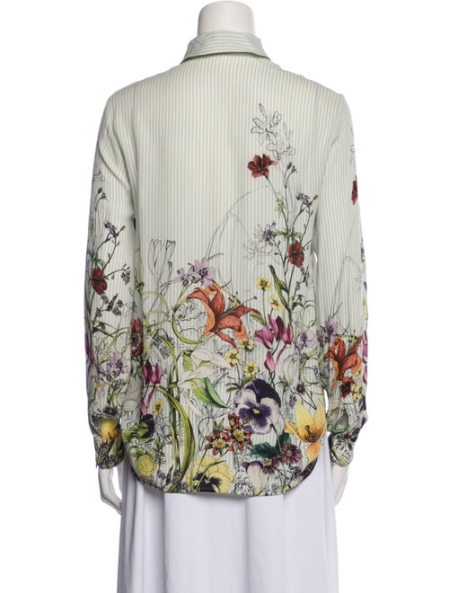 Gucci Floral Print Long Sleeve Button-Up Top