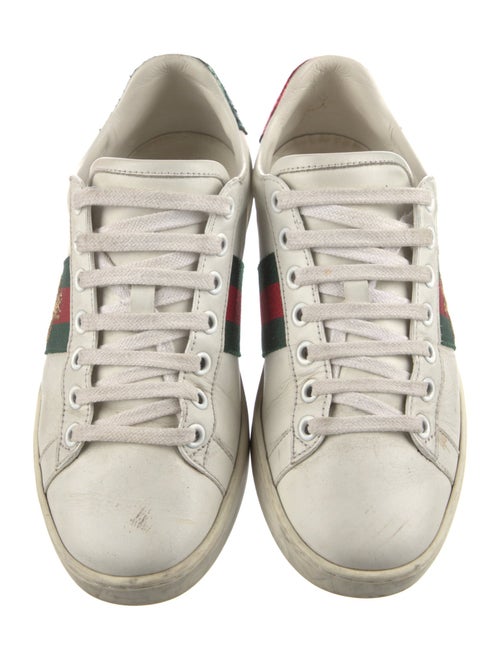 Gucci Web Accent Leather Sneakers