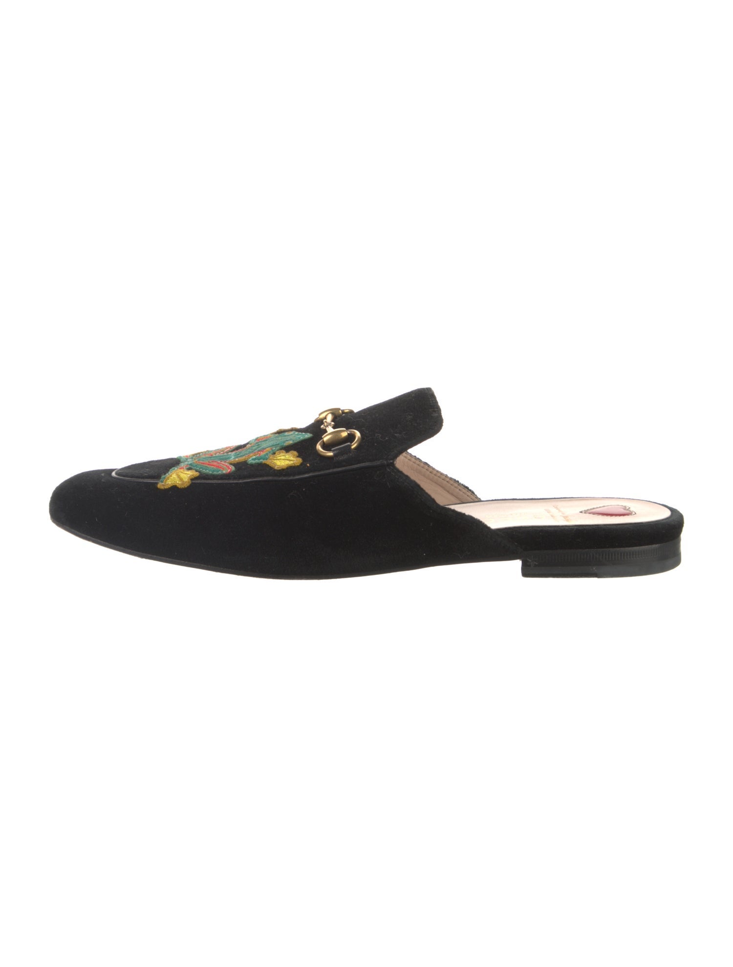 Gucci Horsebit Accent Velvet Mules