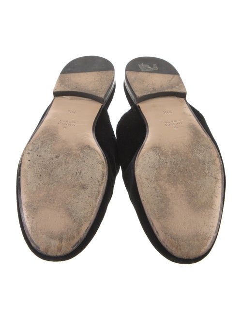 Gucci Horsebit Accent Velvet Mules