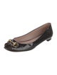 Gucci Horsebit Accent Patent Leather Ballet Flats