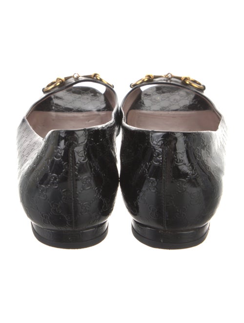 Gucci Horsebit Accent Patent Leather Ballet Flats