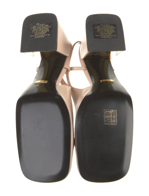 Gucci Horsebit Accent Leather Slingback Pumps