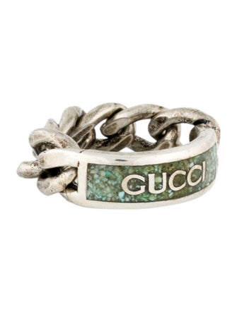 Gucci Enamel Logo Chain Band