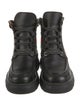 Gucci Web Accent Leather Combat Boots