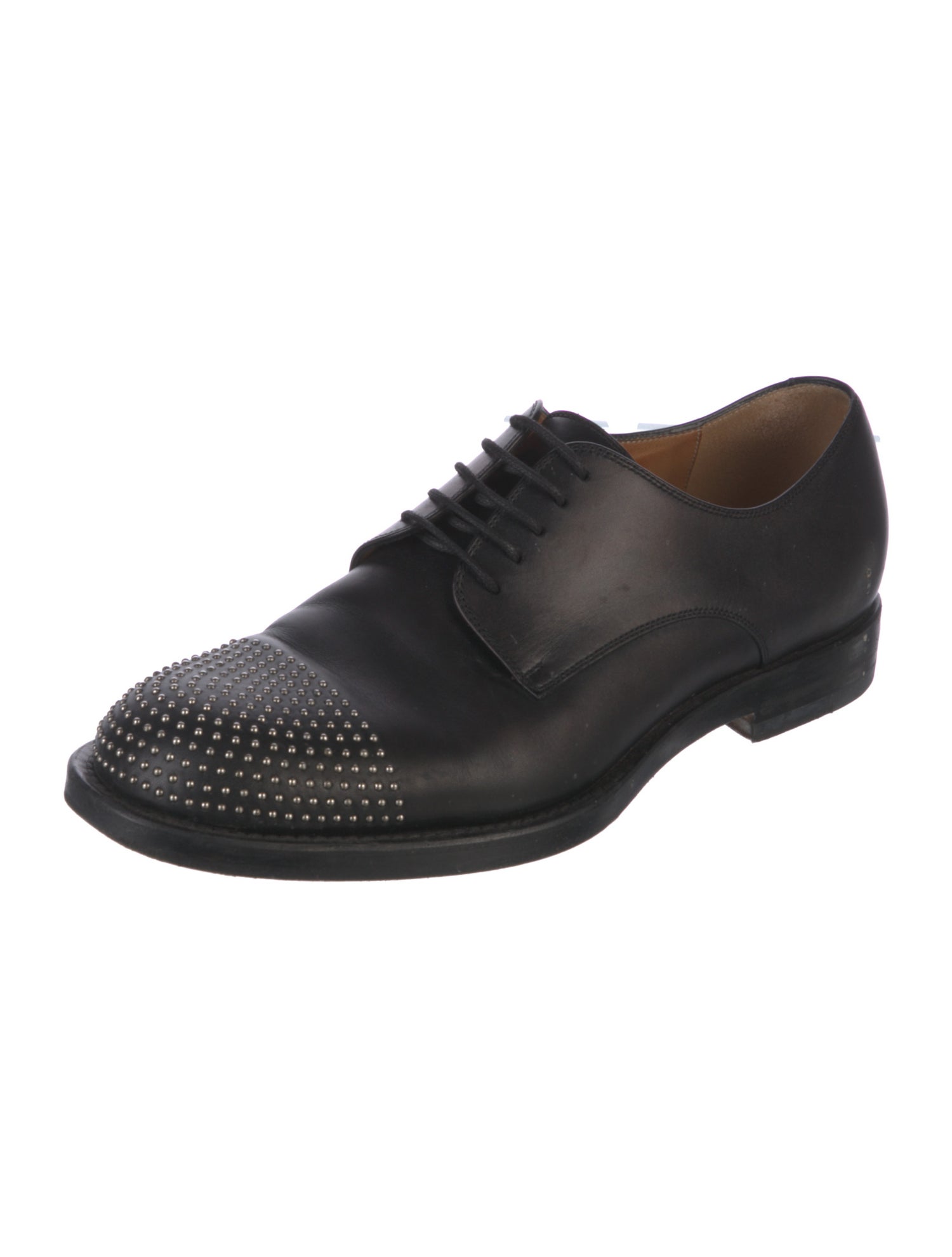 Gucci Leather Studded Accents Derby Shoes
